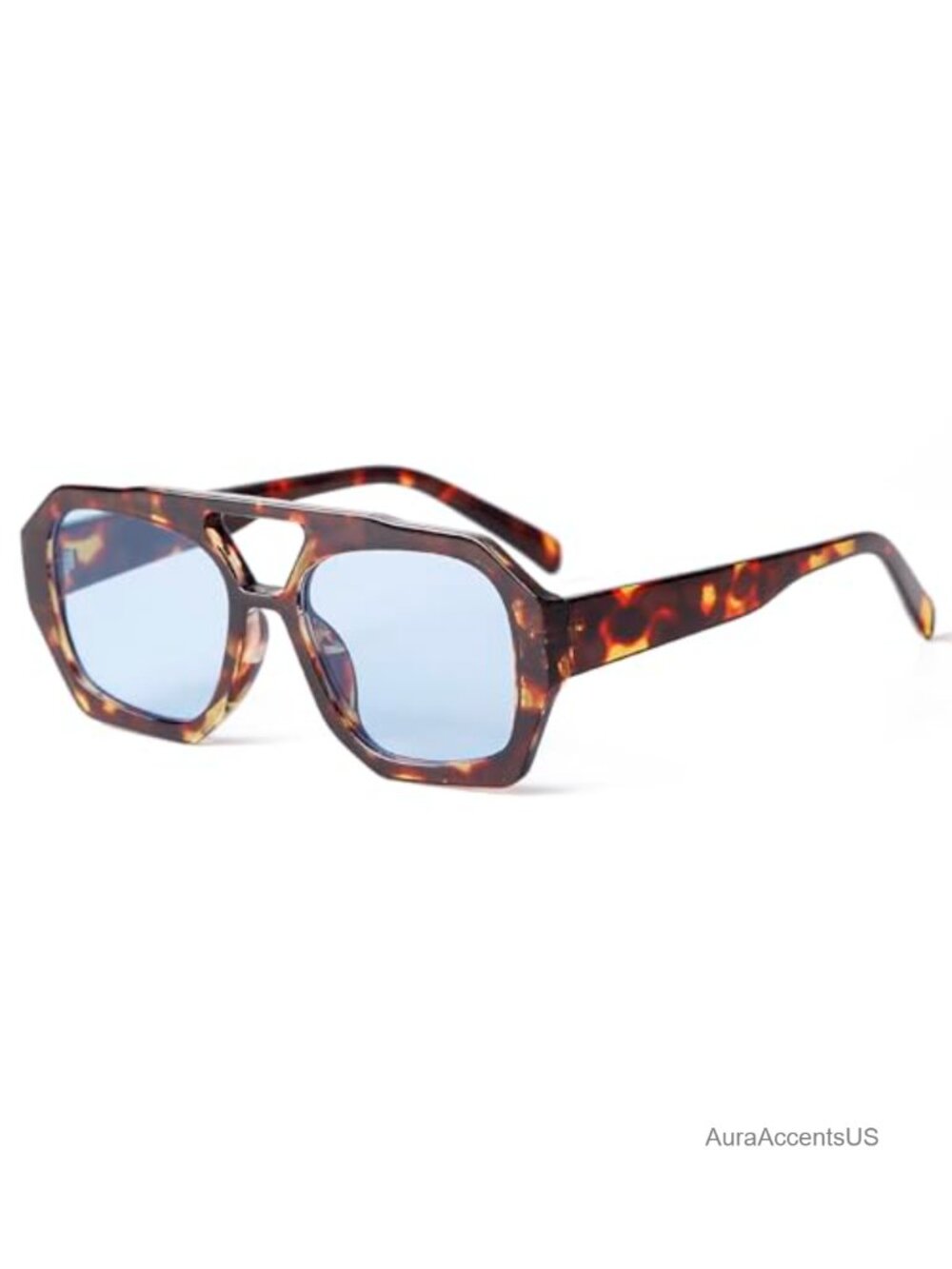 Oversized Aviator Sunglasses UV400 Hexagonal Square Retro 70s
